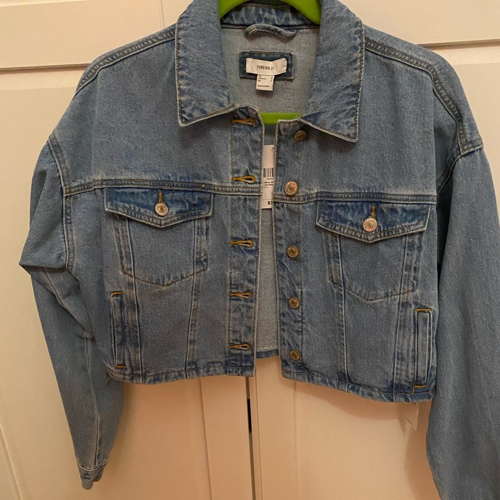 blue denim jacket from forever 21